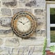 image 3 of Marco Paul 34cm Stone Slate Outside Clock and Thermometer | Multi