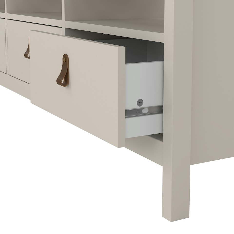 image 1 of Barcelona TV Unit 3 Drawers in Cashmere Cream