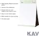 image 4 of KAV Tabletop Self Stick Flipchart Paper Pad with Dry Erase Pens, 58.5x50cm Plain 20 Sheets with Non-Toxic Markers for White Boards