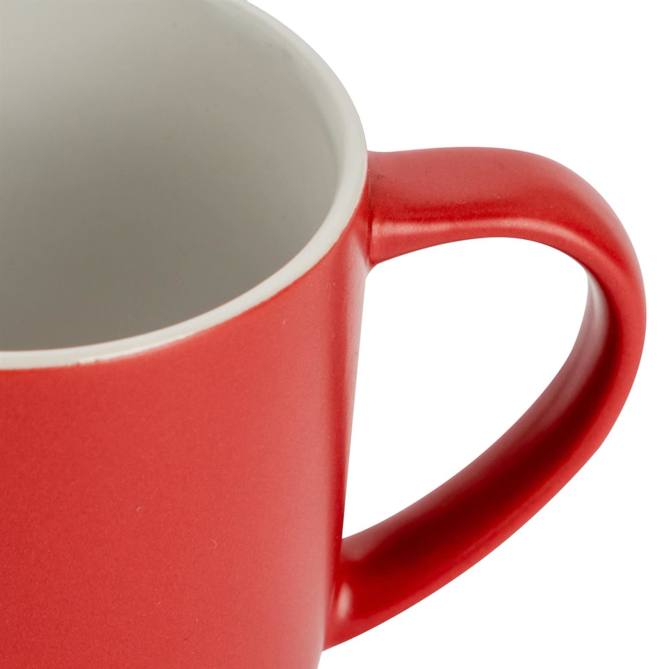 image 1 of Argon Tableware Matt Coloured Coffee Mugs - 350ml - Red - Pack of 4 | Red | Red | 4
