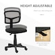 image 3 of Vinsetto Small Office Chair without Arms, Ergonomic Swivel Mesh Desk Chair | Black | One Size