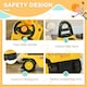image 5 of HOMCOM 2 in 1 Kids Ride On Tractor with Buckle, for 1.5-4 Years Old, Yellow