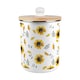 image 1 of Sunflowers Print Food Waste Caddy - Metal 2L Decorative Kitchen Compost Bin