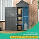 image 3 of Outsunny Wooden Garden Shed Outdoor Shelves Tool Storage Cabinet Grey
