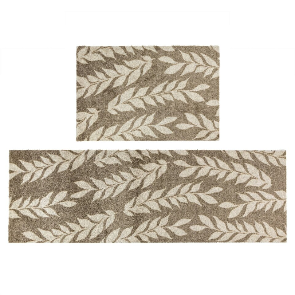 image 1 of JVL Mega Doormat and Runner - Leaves