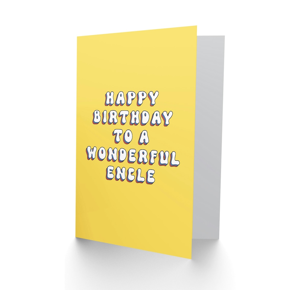image 1 of Wonderful Encle Bright Fun Hippie Letters Birthday Card
