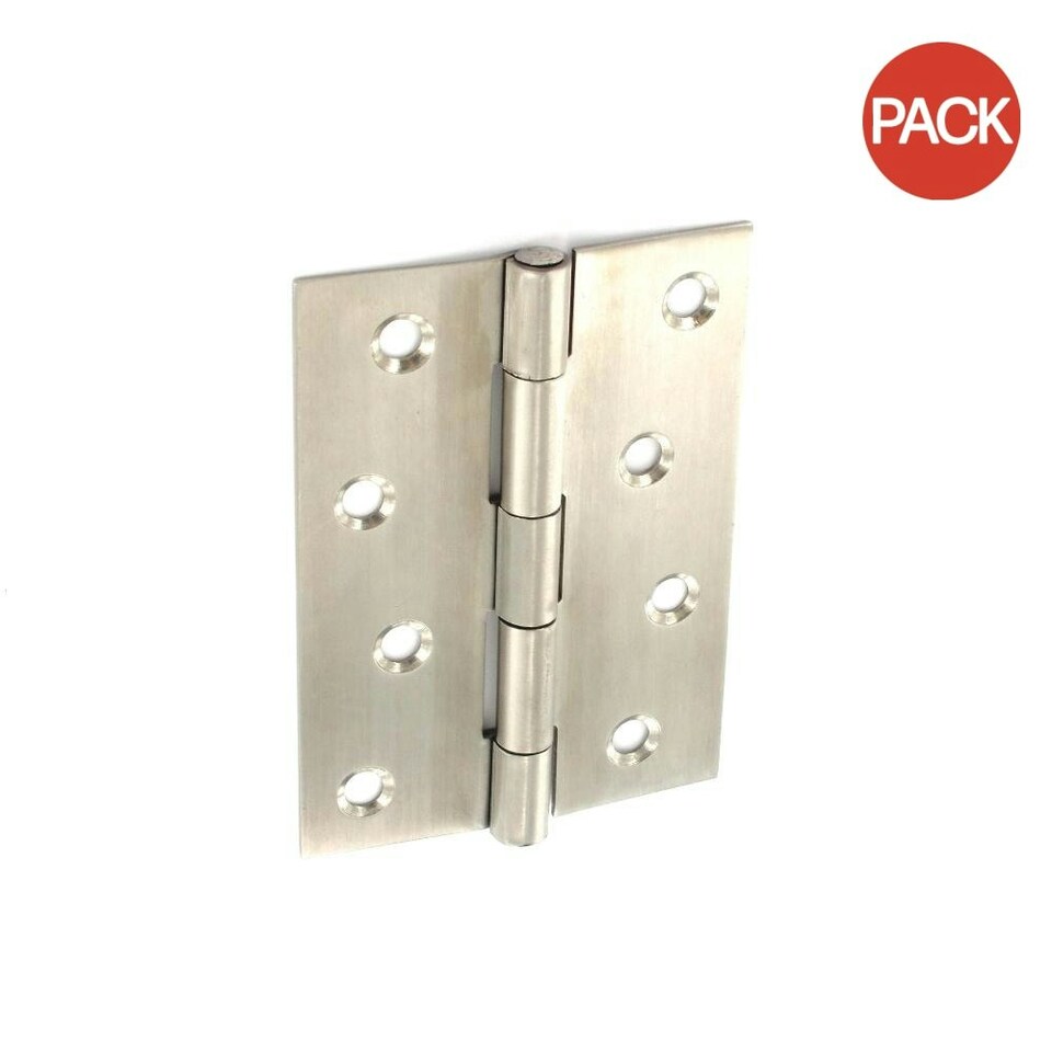 image 1 of Securit Stainless Steel Butt Hinges (Pack of 2) - Satin - 75mm