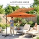 image 4 of Outsunny 3 m Cantilever Parasol, Offset Outdoor Umbrella with Crank Handle