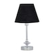 image 1 of Chrome Jewelled Table Lamp with Black Shade Chrome | Black