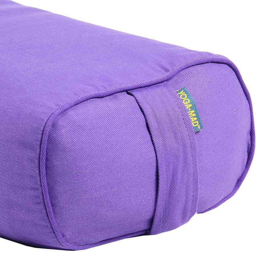 image 1 of Yoga-Mad Rectangular Buckwheat Yoga Bolster - Grey - One Size