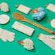image 2 of Cleanlogic Sustainable Exfoliating Stretch Bath/Shower Gloves Contains 3 Pairs