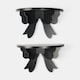 image 3 of OHS 2 x Bow Shelf Novelty Shelving Units Wall Mounted Storage | Black
