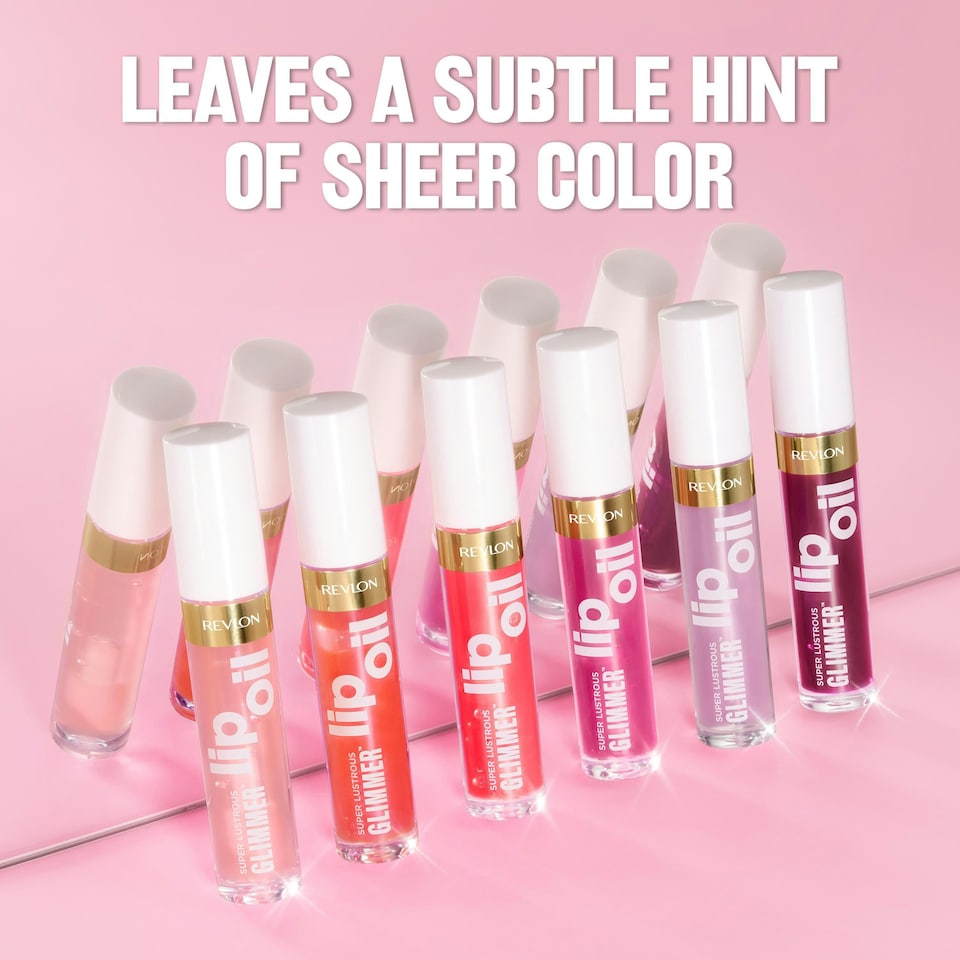 image 1 of REVLON Super Lustrous Glimmer Lip Oil, Moisturizing & Tinted, Shiny Finish, Made with Plant-Based Squalane, Healthy Juicy Lips, Non Sticky Feel, Glow Mama N/A