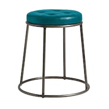 Ducat 45 - Clear Lacquered Metal Frame - Vintage Teal Seat. Green | Teal