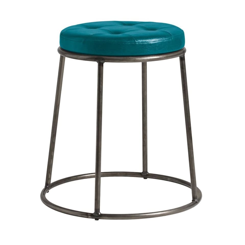 Ducat 45 - Clear Lacquered Metal Frame - Vintage Teal Seat. Green | Teal