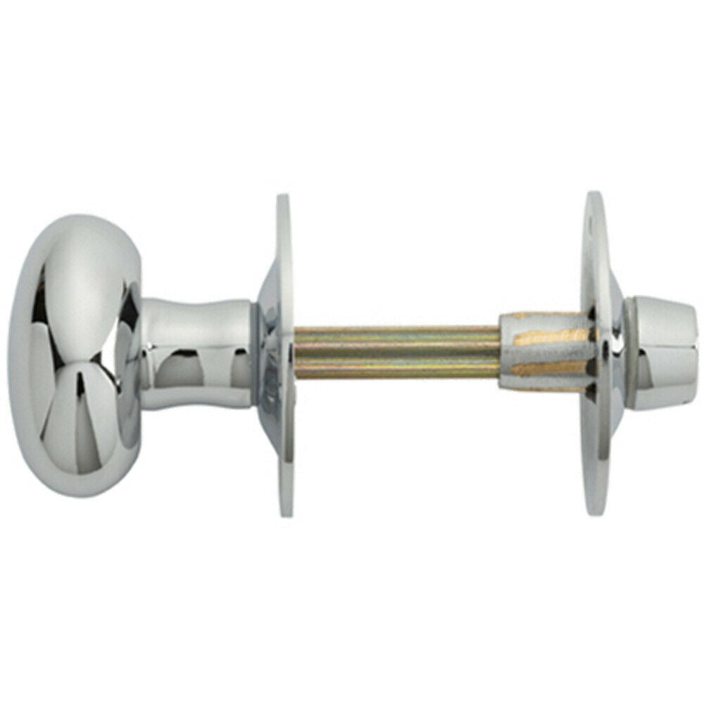 Loops Oval Thumbturn Lock With Coin Release Handle On 36mm Rose Polished Chrome