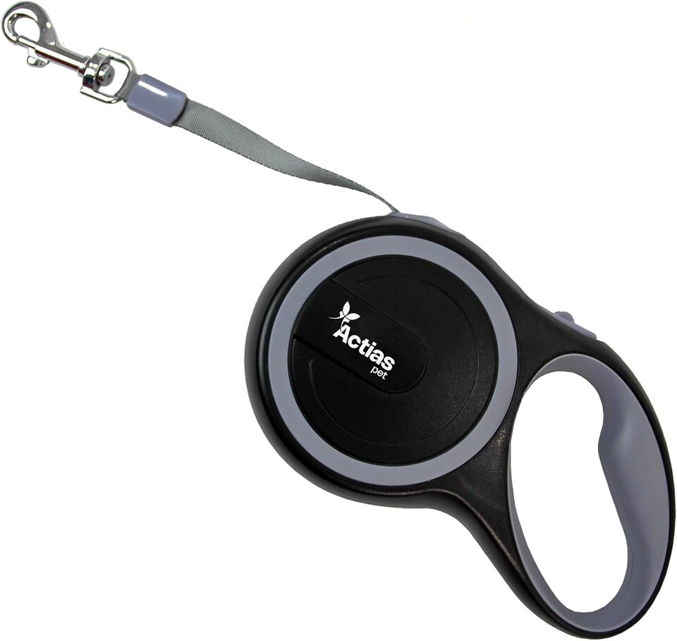 image 1 of Actiaspet Retractable Dog Lead Training Pet Leash 5m Max 50kgs Extendable (Grey)