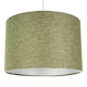 image 2 of Contemporary Olive Green Plain Linen Fabric 14 Drum Lamp Shade 60w Maximum | Green