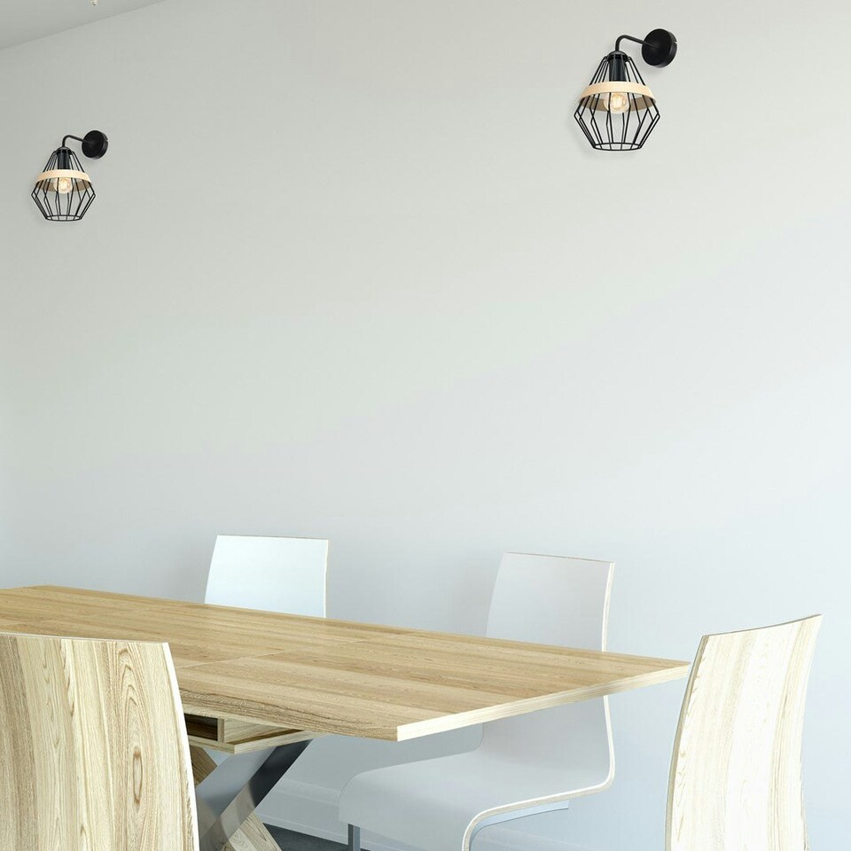 image 1 of Milagro Wall Lamp Cliff Black 1XE27