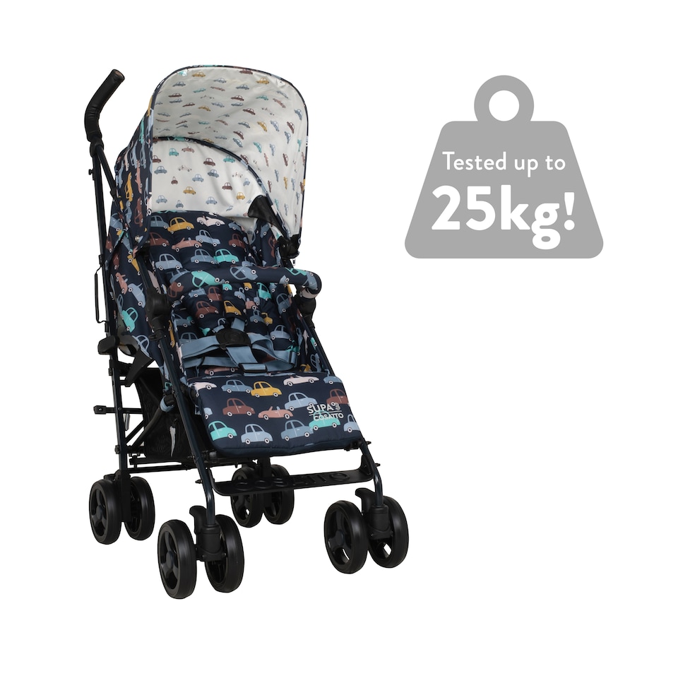 image 1 of Cosatto Supa 3 Lightweight Pushchair Stroller with Footmuff Birth to 25kg