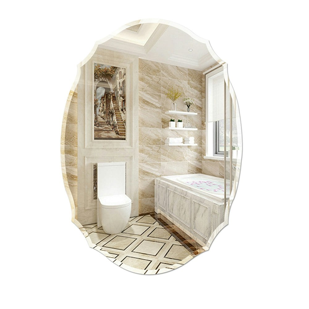 Living and Home Wall Mounted Mirror with Beveled Edge - 40cm x 60cm