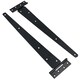 image 3 of 18in / 450mm Heavy Duty T Tee Hinges For Shed + Garden Gates Black Finish 4pc