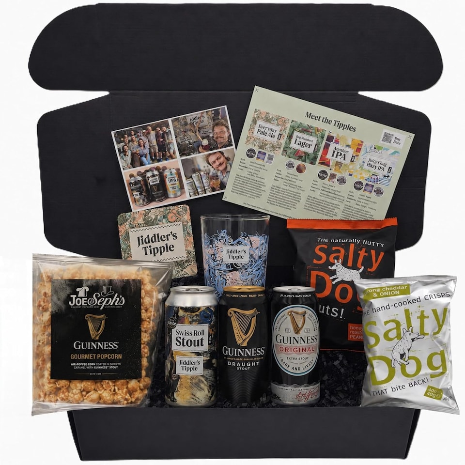 Jiddler's Tipple - Guinness, Stout & Snack Lover's Gift Pack -  9 Item Gift Pack