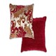 image 1 of Swirls Cushion Cover Wine Red | Red