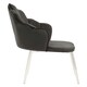 image 3 of Interiors by Premier Black Velvet Dining Chair, Durable & Adjustable Velvet Office Chair, Backrest Accent Chair with Chrome Legs