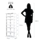 image 7 of COSTWAY 7-tier Double Shoe Storage Tower Rack Stand Black Black