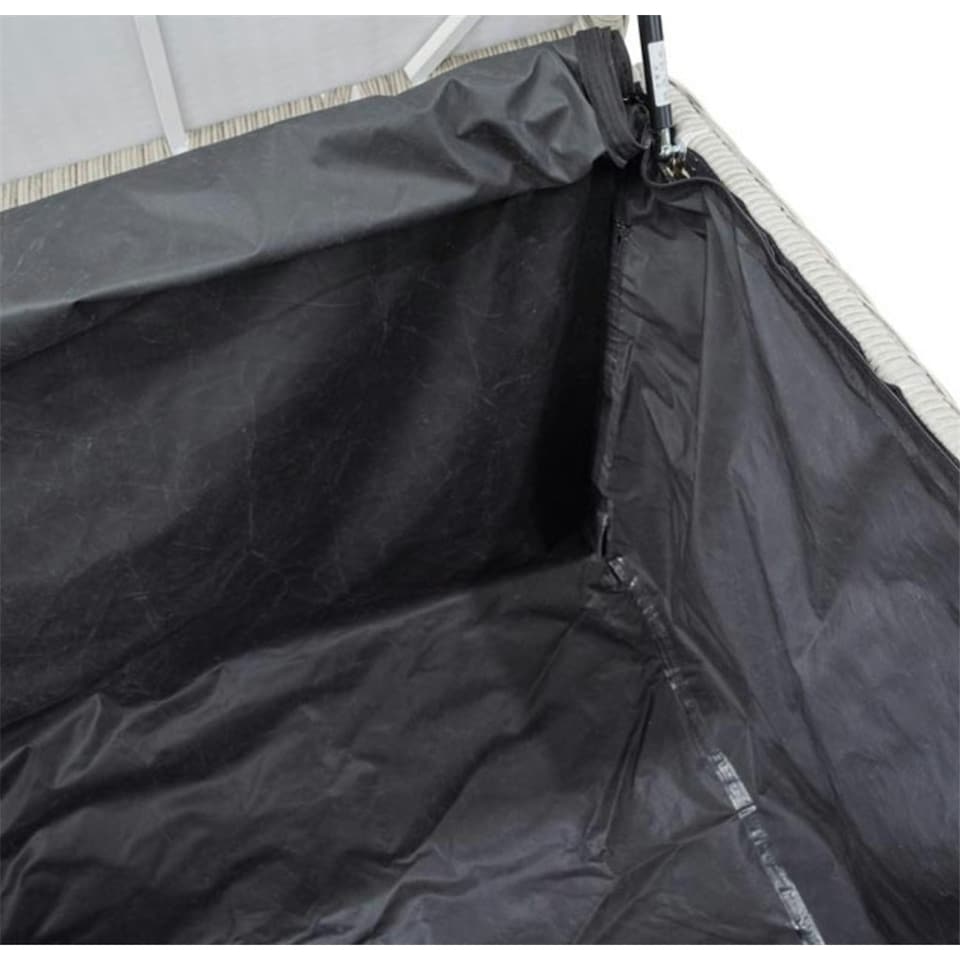 image 1 of Garden Cushion Box - Putty Grey Rattan Weave (4ft x 2.5ft)