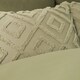 image 3 of OHS Geometric Tufted Soft Plump Cosy Fleece Duvet Cover and Pillowcase Bedding Set Green | Sage | King