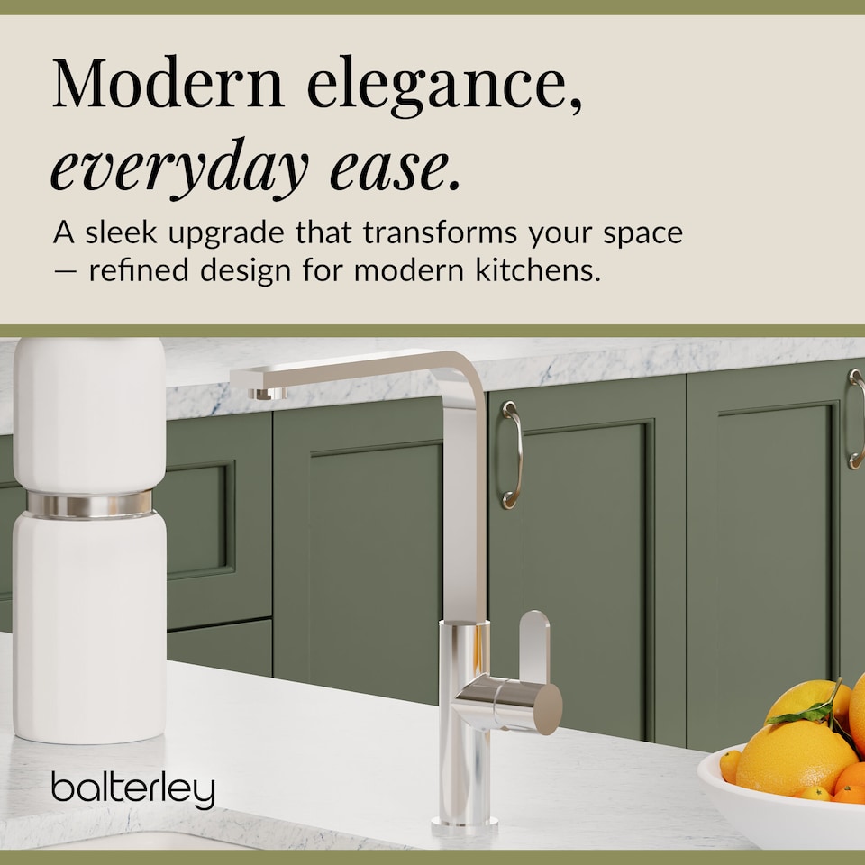 image 1 of Chara Kitchen Sink Mono Mixer Tap - Chrome Single Lever Handle | Silver | Chrome | 1