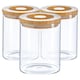 image 1 of Argon Tableware Scandi Storage Jar with Wooden Lid - 750ml - Pack of 3