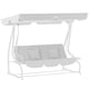 image 6 of Outsunny Waterproof Garden Swing Canopy Replacement 3 Seater, Light Grey Black