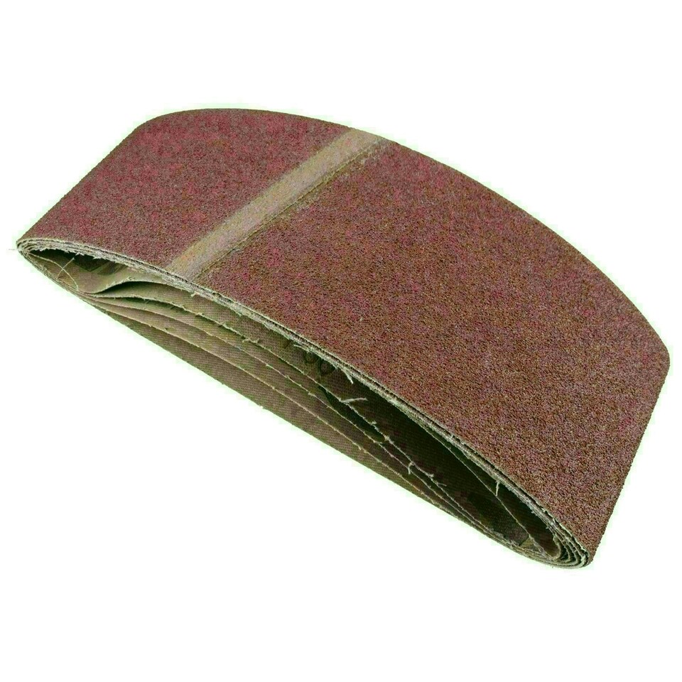 image 1 of Belt Power Finger File Sander Abrasive Sanding Belts 533mm x 75mm 60 Grit 10 PK
