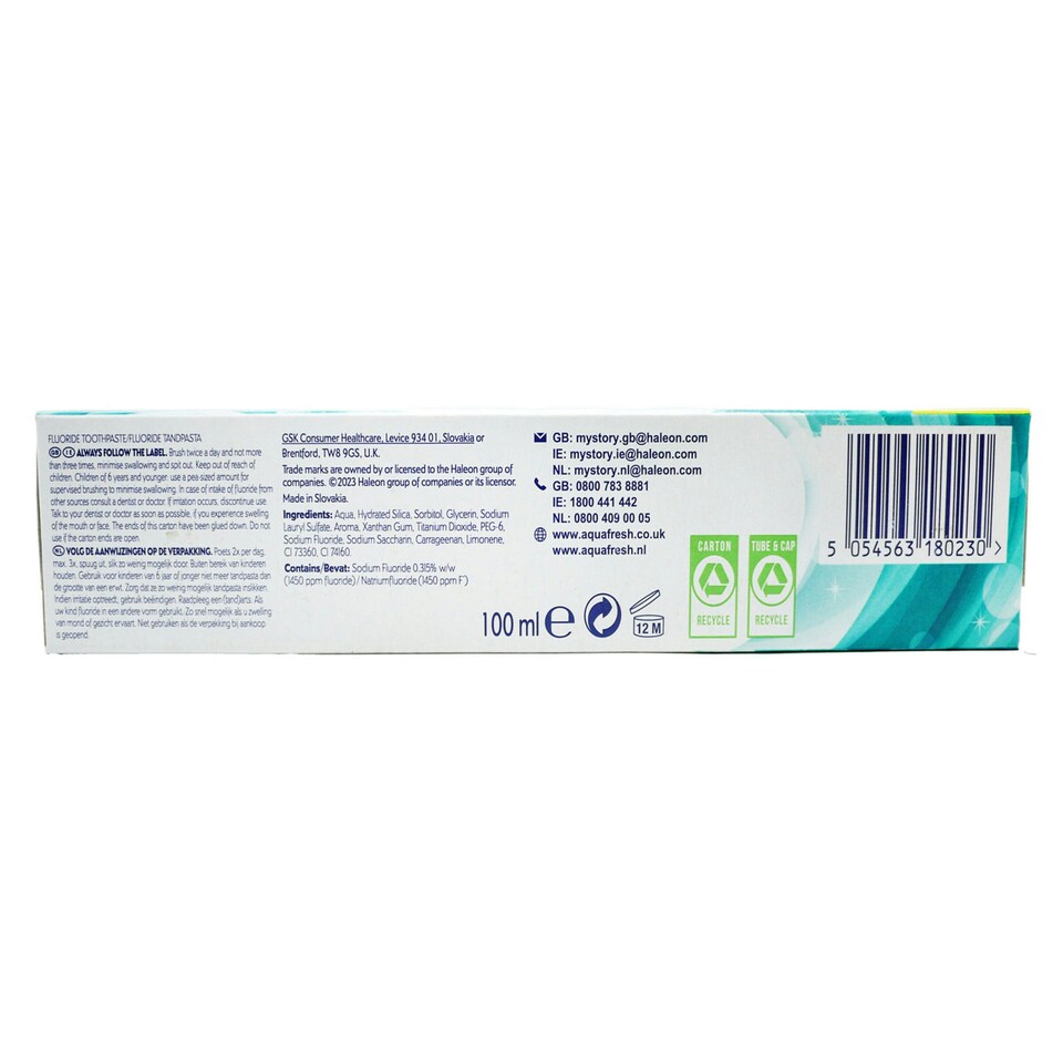 image 1 of Aquafresh Toothpaste Active Fresh