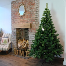 7ft (210cm) Samuel Alexander Luxury Green Christmas Tree 770 Tips 137cm Wide | Green | Green