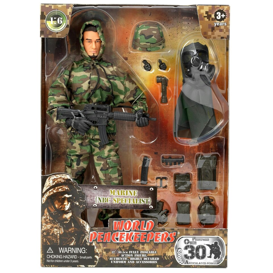 image 1 of 12" Marine (NBC specialist) Action Figure & Accessories - World Peacekeepers - 74713
