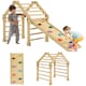 image 1 of AIYAPLAY 3 in 1 Kids Climbing Set, Foldable Toddler Climbing Toys with Ramp