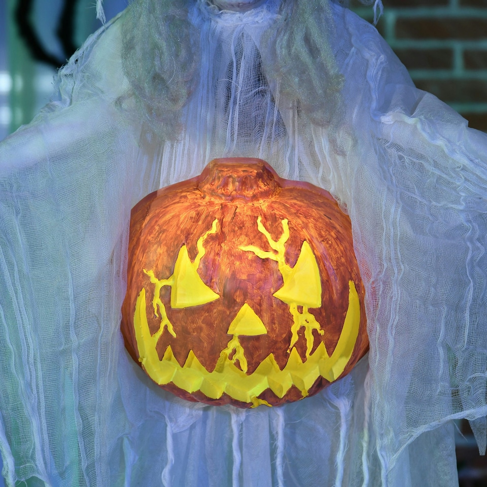image 1 of HOMCOM Standing Witch Prop Life Size with Sound and Motion Activated