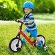image 2 of HOMCOM 11 Inch Kids Balance Bike Training Pedal Bicycle With Removable Stabilizers EVA Tyres Adjustable Seat Height 2 to 5 Years Gift for Boys Girls Red