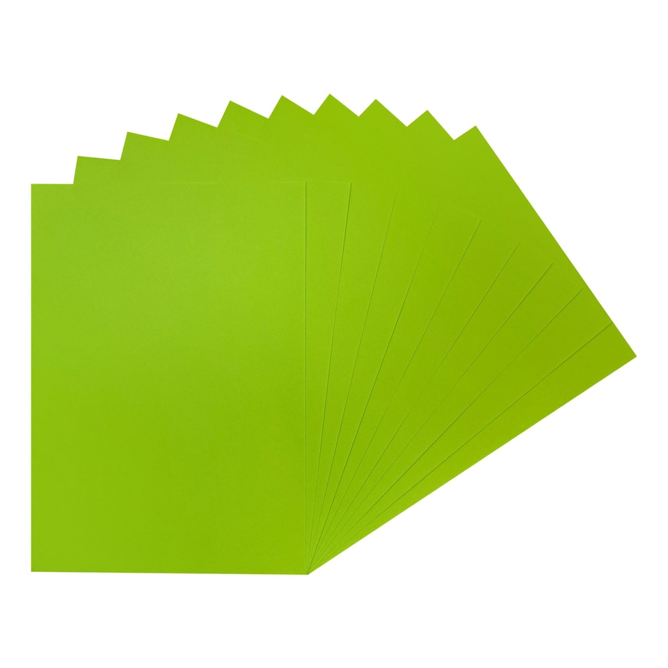 image 1 of Pack of 100 A4 Coloured Paper 75gsm Sheets Green | Fluorescent Green | A4