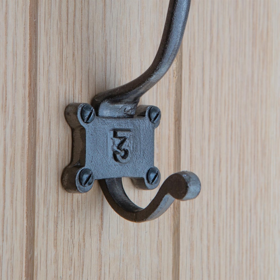 image 1 of Hammer & Tongs Number 3 Double Wall Hook - W50mm x H115mm - Raw