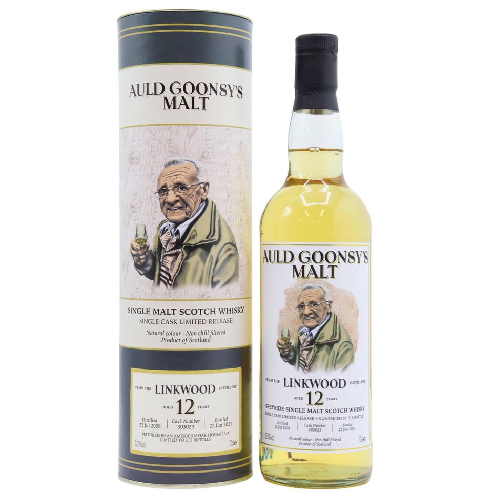 Linkwood Auld Goonsys Single Cask Single Malt 12 year old Whisky
