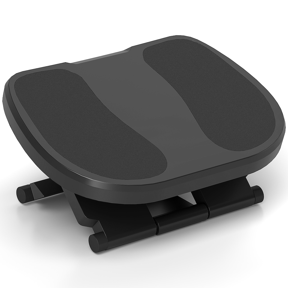 image 1 of HOMCOM Footrest Adjustable Height & Angle 0-30 Degree for Better Posture at Office Grey | Grey | 1