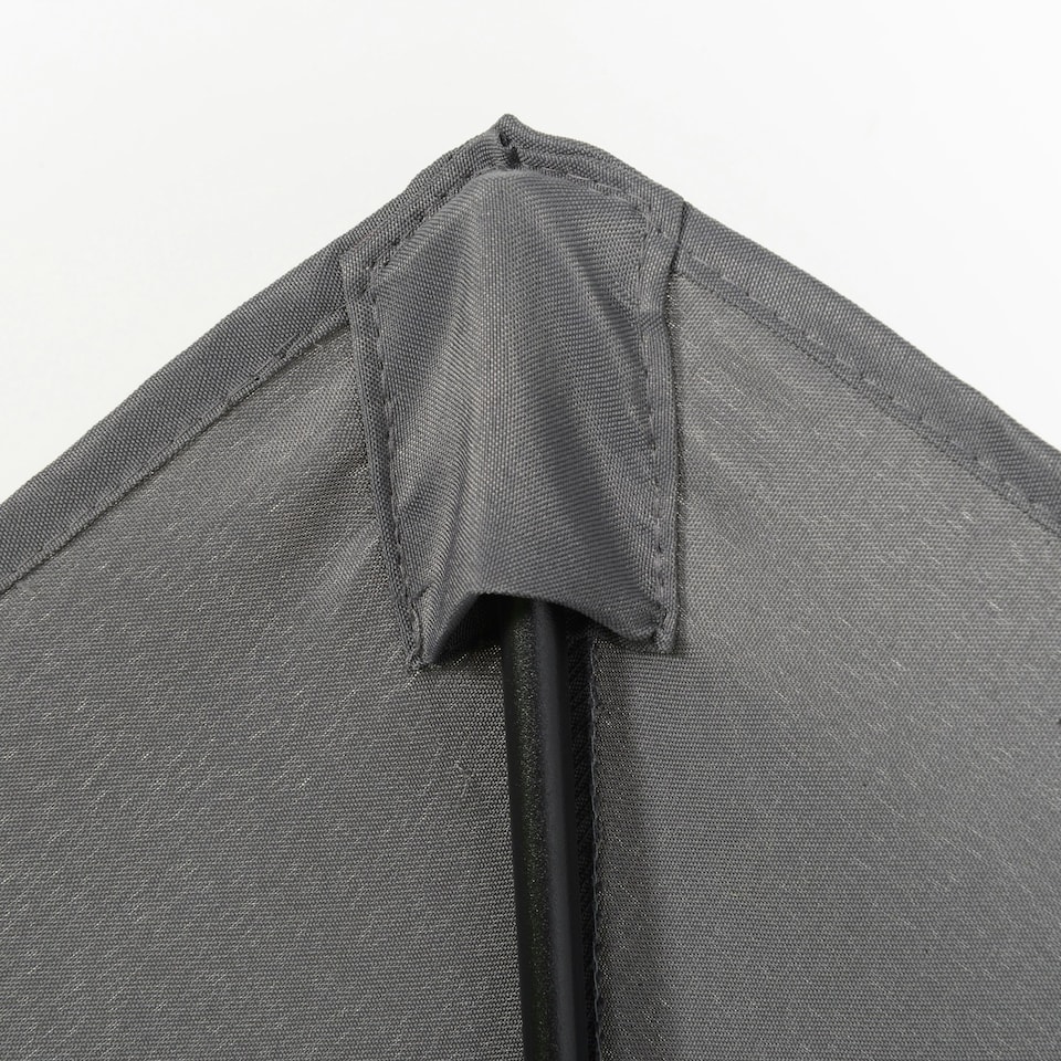 image 1 of Outsunny 2m Parasol Patio Umbrella, Outdoor Sun Shade with 6 Ribs Dark Grey