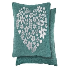Love Heart Cushion Cover Aqua Blue | Blue