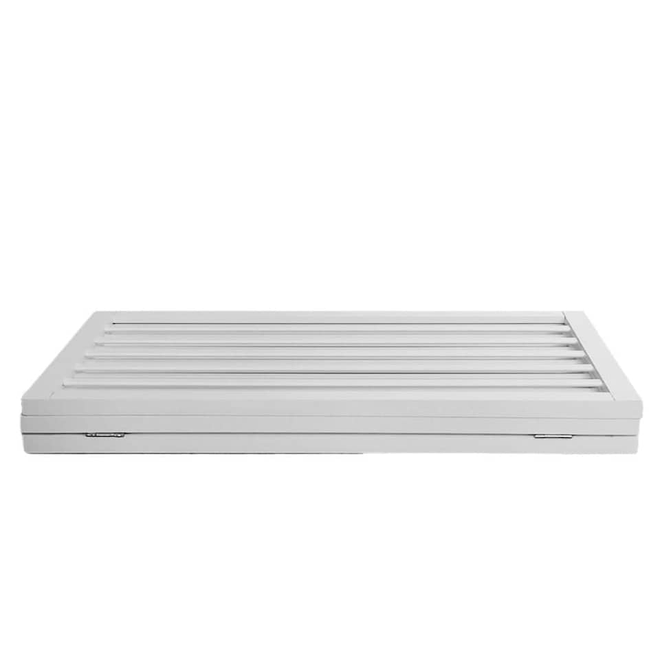 image 1 of Wooden Pet Gate Dog Fence Retractable Barrier Portable Door 3 Panel White