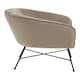 image 4 of Interiors by Premier Mink Velvet Chair, Comfy Mink Outdoor Metal Legs Velvet Chair, Effortless Cleaning Velvet Chair